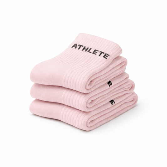Athletic Socks with Silicone Grip | Gym & Pilates | Pink (Pack Of 3)